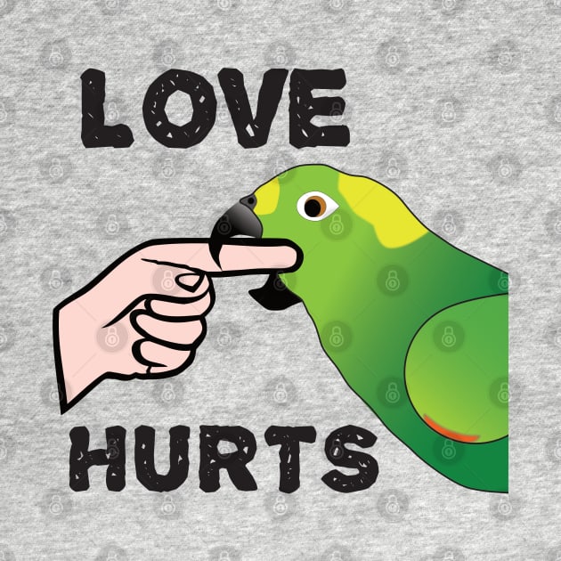 Love Hurts - Yellow Napped Amazon Parrot by Einstein Parrot